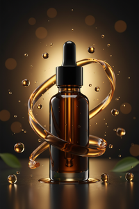 Biotin Hair Oil — Luxury Macro Product Shot
